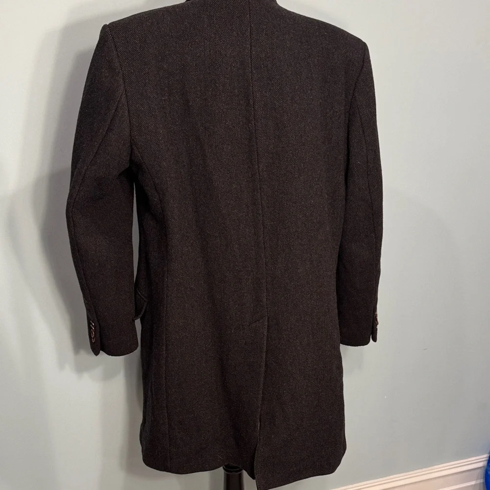 Men’s Banana Republic wool blend Classic Black/brown over Coat Size L